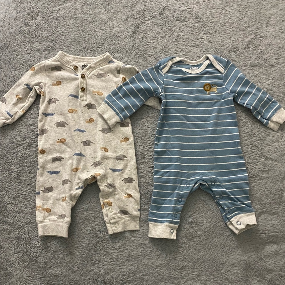 Child of Mine by Carter's Baby Boy Long Sleeve Footless Coveralls - 0-3 Months